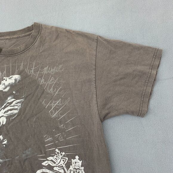 BOB MARLEY Hit Me with Music T Shirt Adult Large Y2K Faded Crewneck - Picture 4 of 16